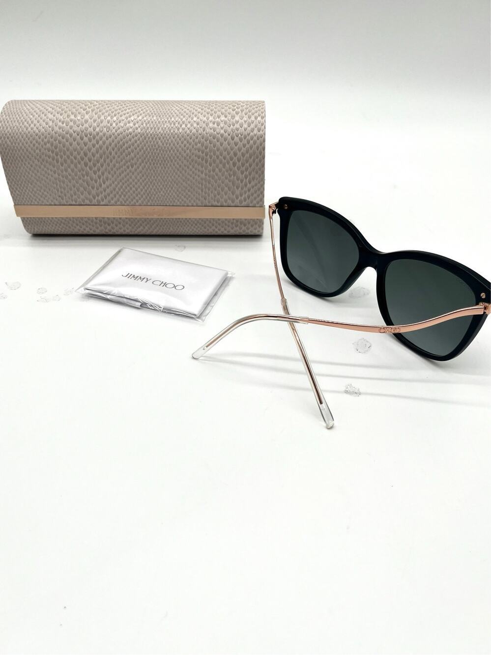JIMMY CHOO NWOT Sunglasses with Hard Case and Cleaning Cloth